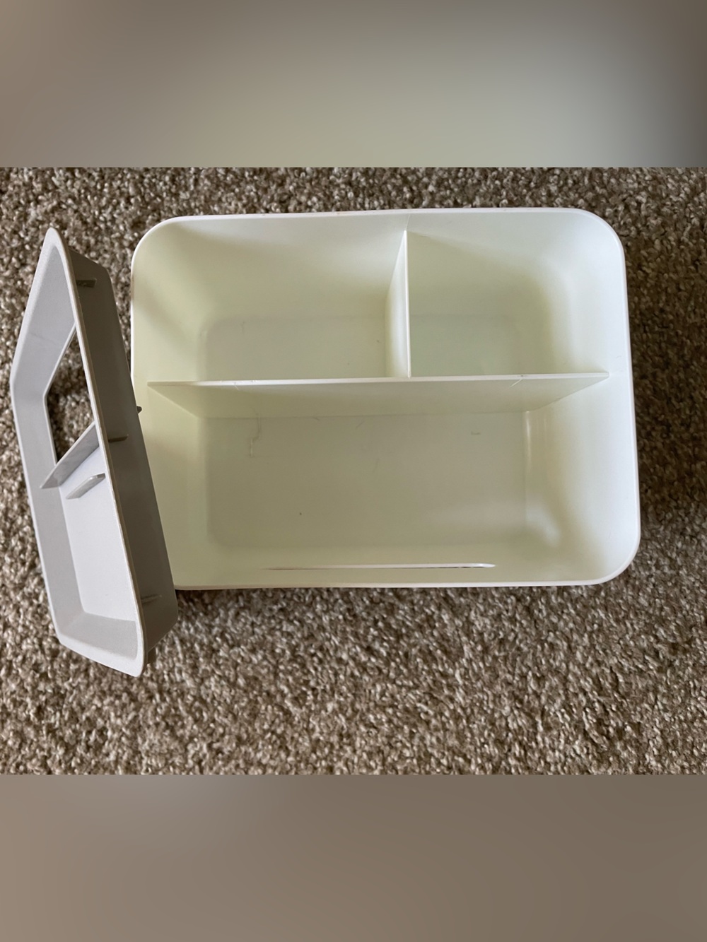 Minimal White Plastic Tissue Box Holder Organizer - Picture 3 of 7
